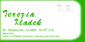 terezia kladek business card